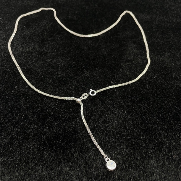链子925银 S925纯银素链百搭精致锁骨链小众时尚项链银色轻奢吊坠