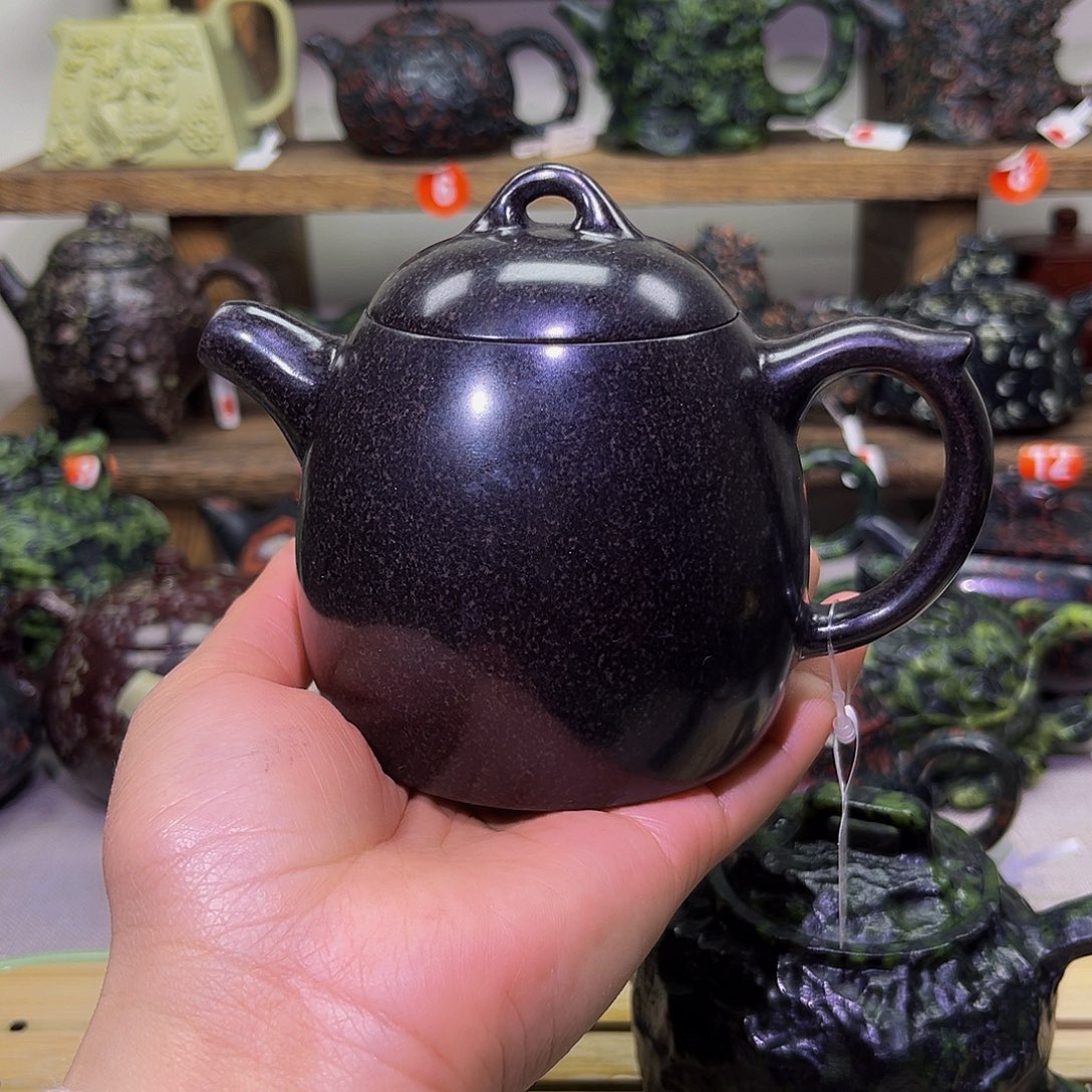 石材冰碛岩奏权壶盖微瑕260cc