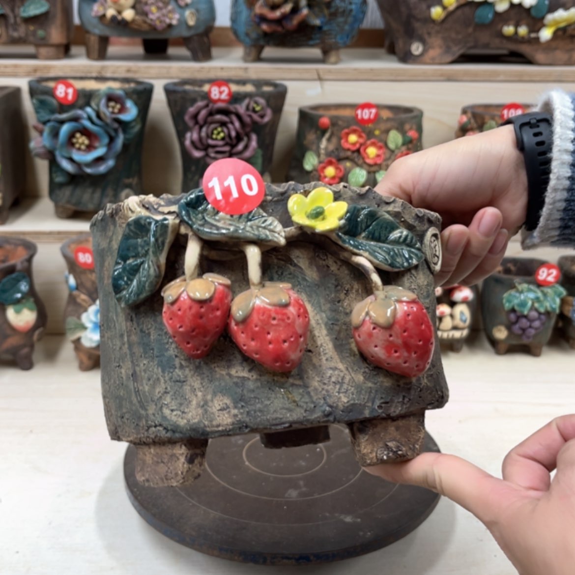 【闪购商品】紫砂花盆110号内口14.5×11外高13