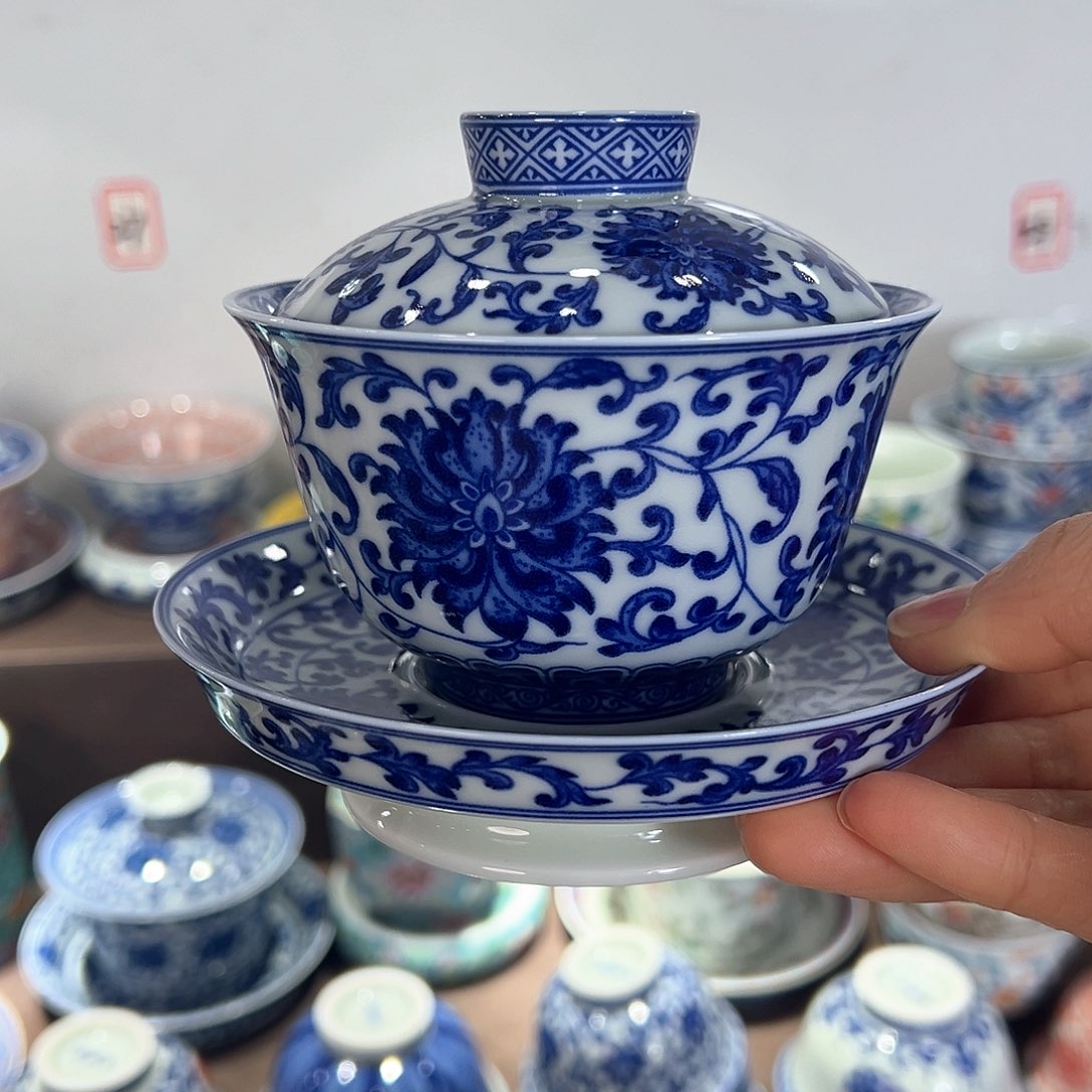 盖碗全场七景德镇景德镇的瓷器和瓷器