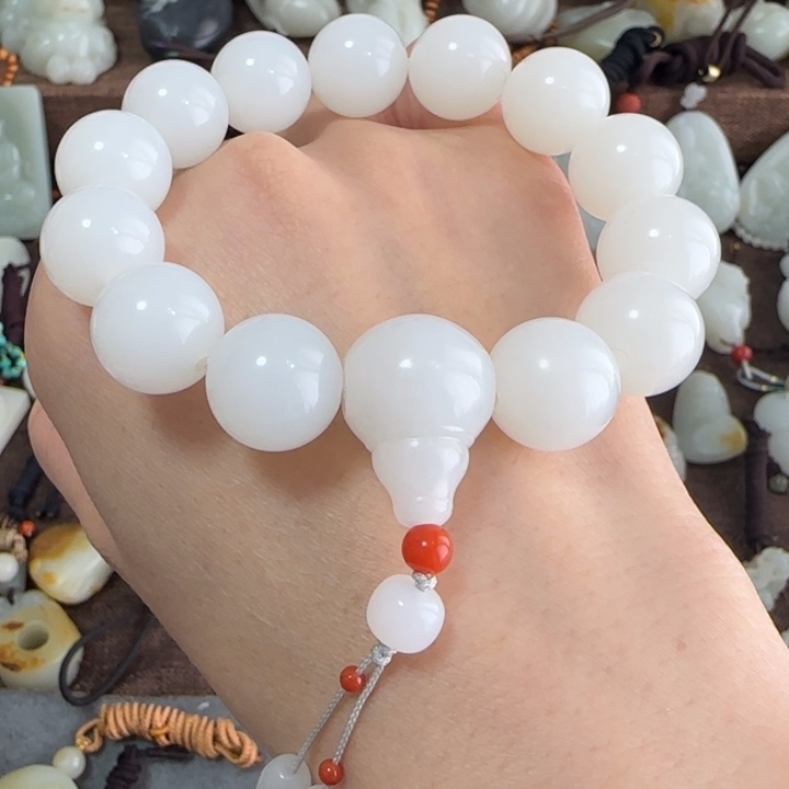 和田玉手链未镶嵌哈*弓