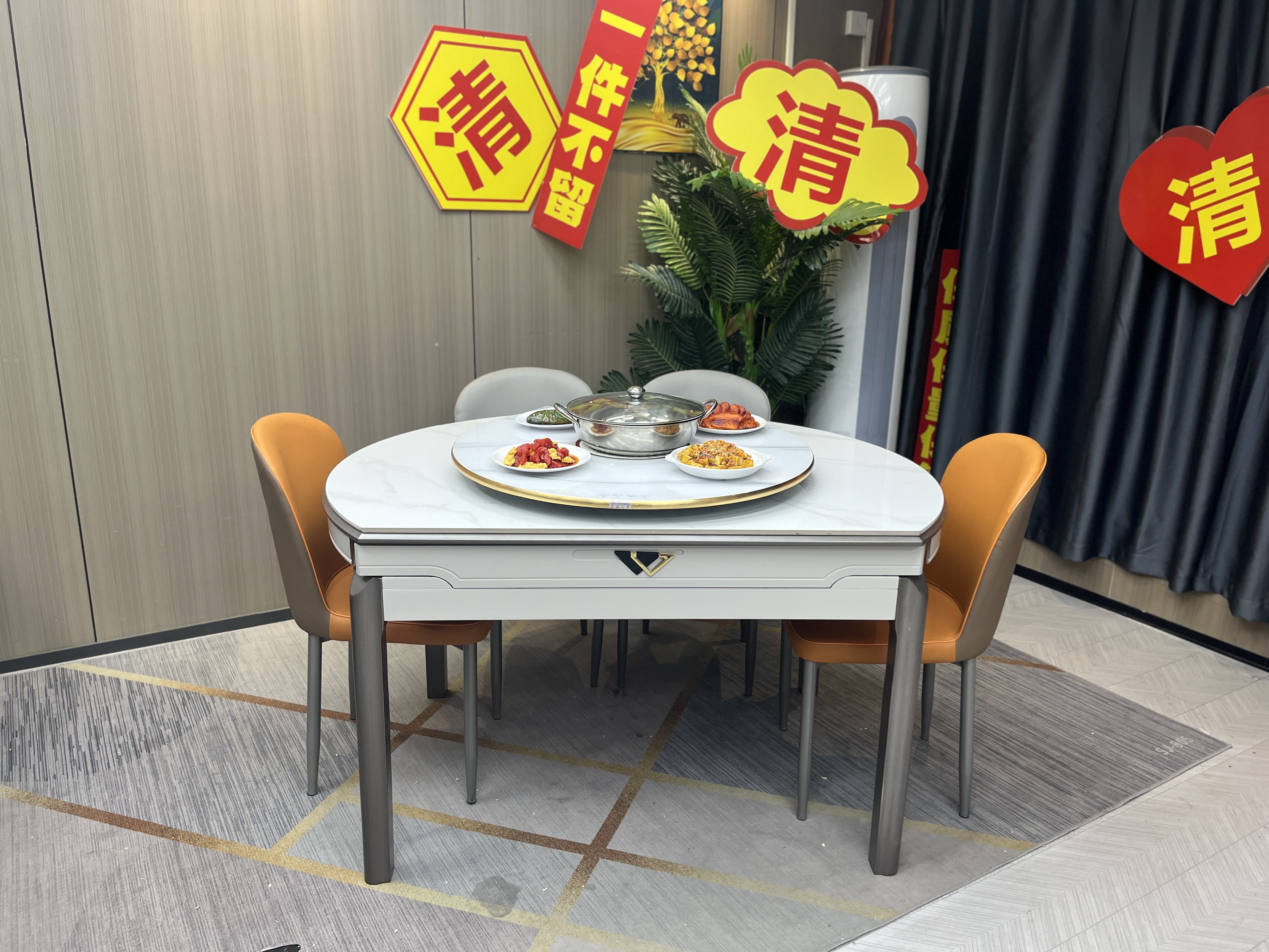 【年终高货清仓】升级搭配方圆两用餐桌！高品质餐桌椅套组特价出