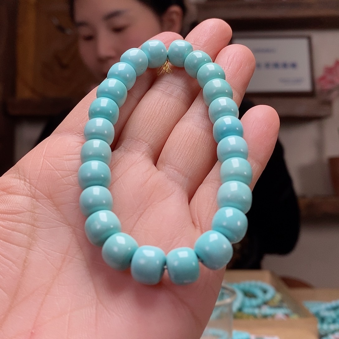 绿松石珠宝奇石未镶嵌晴*霞