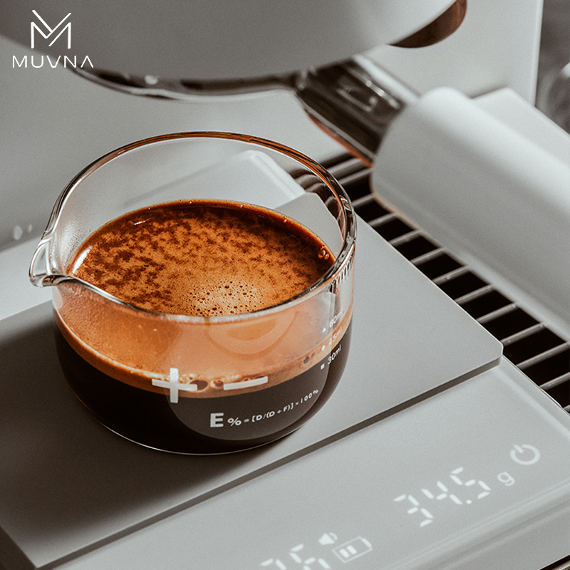MUVNA慕威纳星雨shot杯意式浓缩咖啡玻璃盎司杯带刻度100ml量杯
