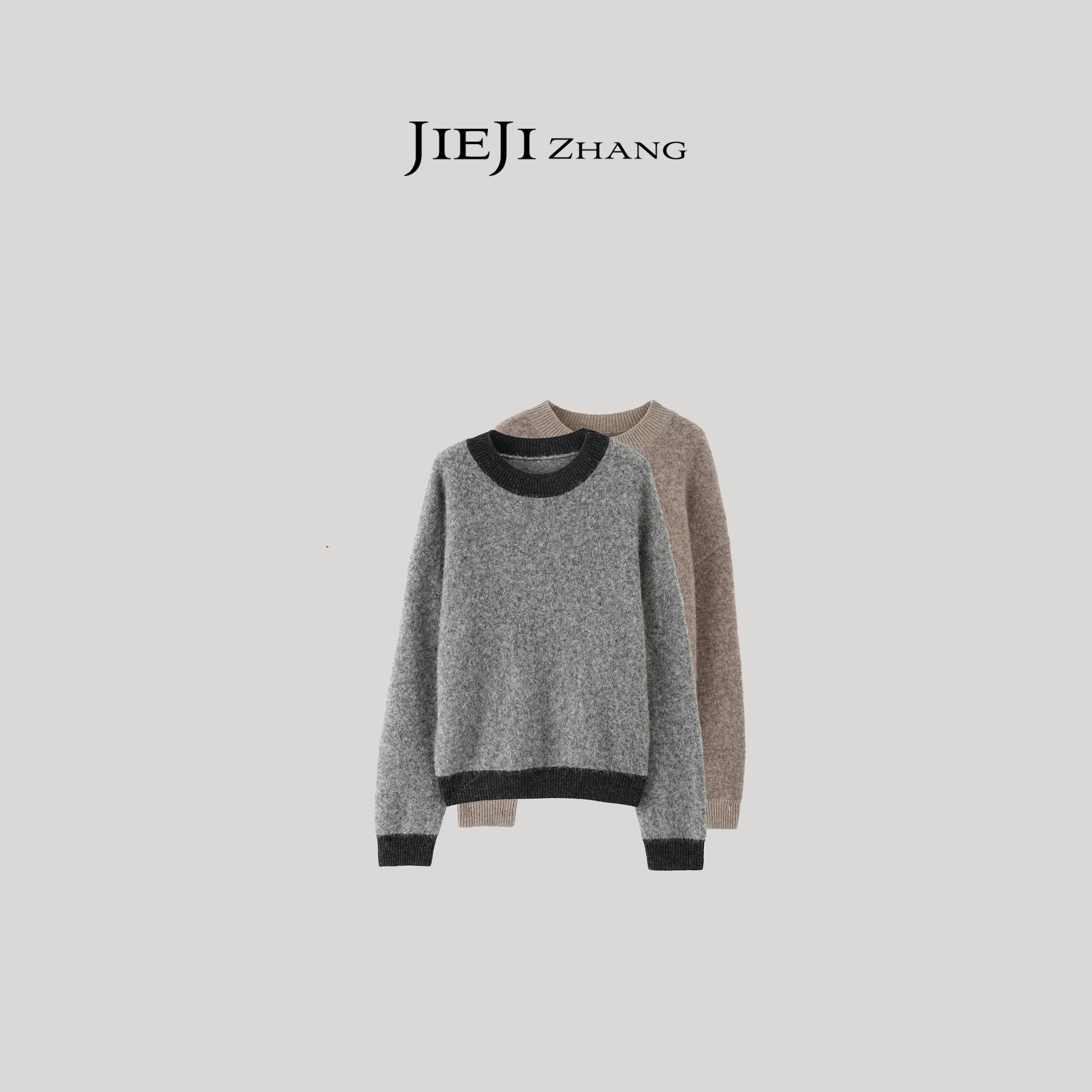 【JIEJI ZHANG】高级定制秋冬时尚百搭山羊绒羊驼毛衫351131