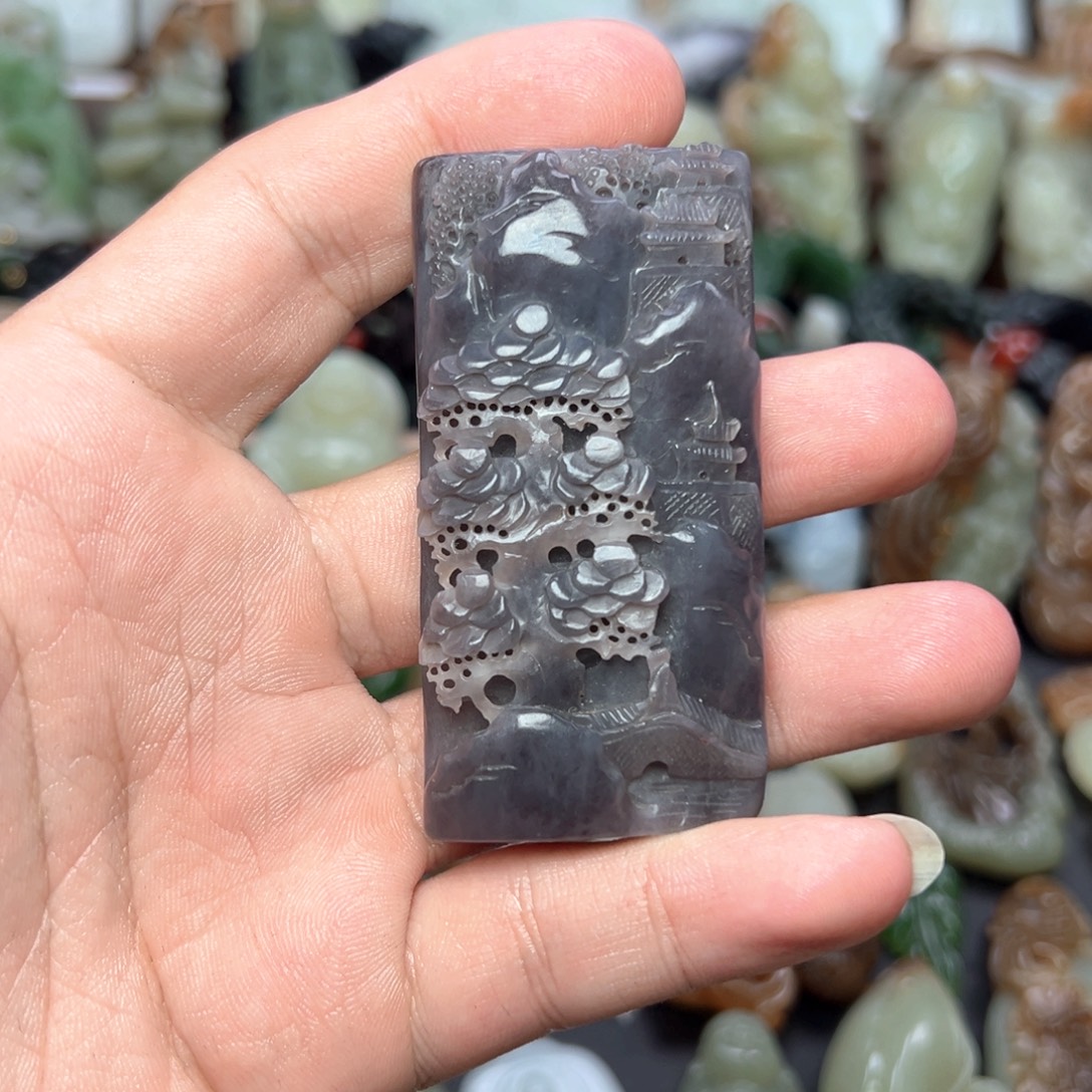 和田玉未镶嵌挂件