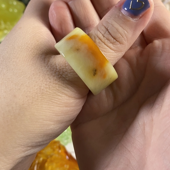 未镶嵌岫玉22.5内径戒指