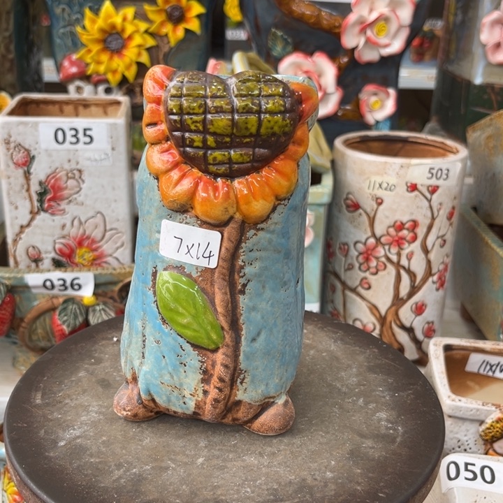 紫砂花盆粗陶材质多肉花盆