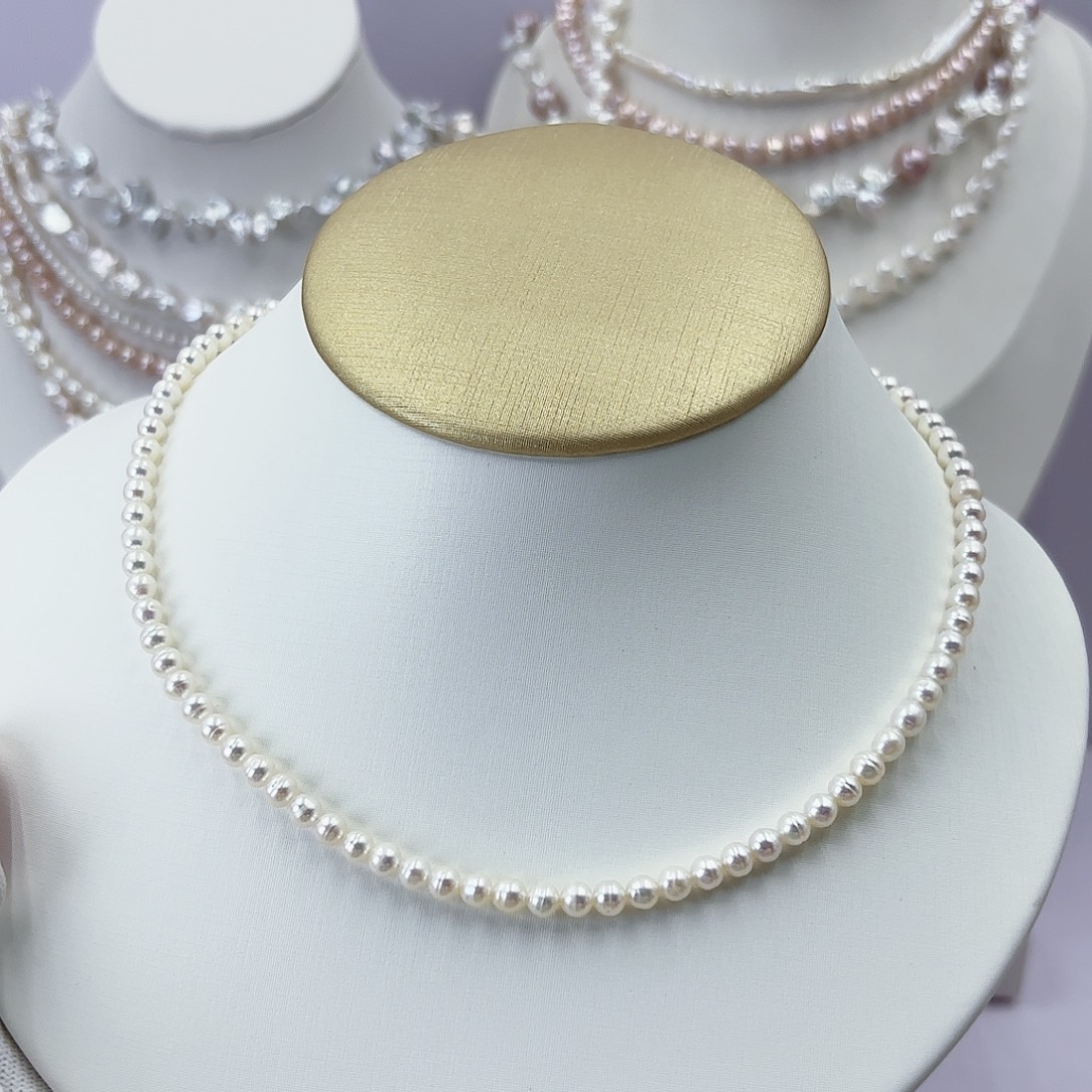 未镶嵌颈饰淡水珍珠浅纹亏米清仓