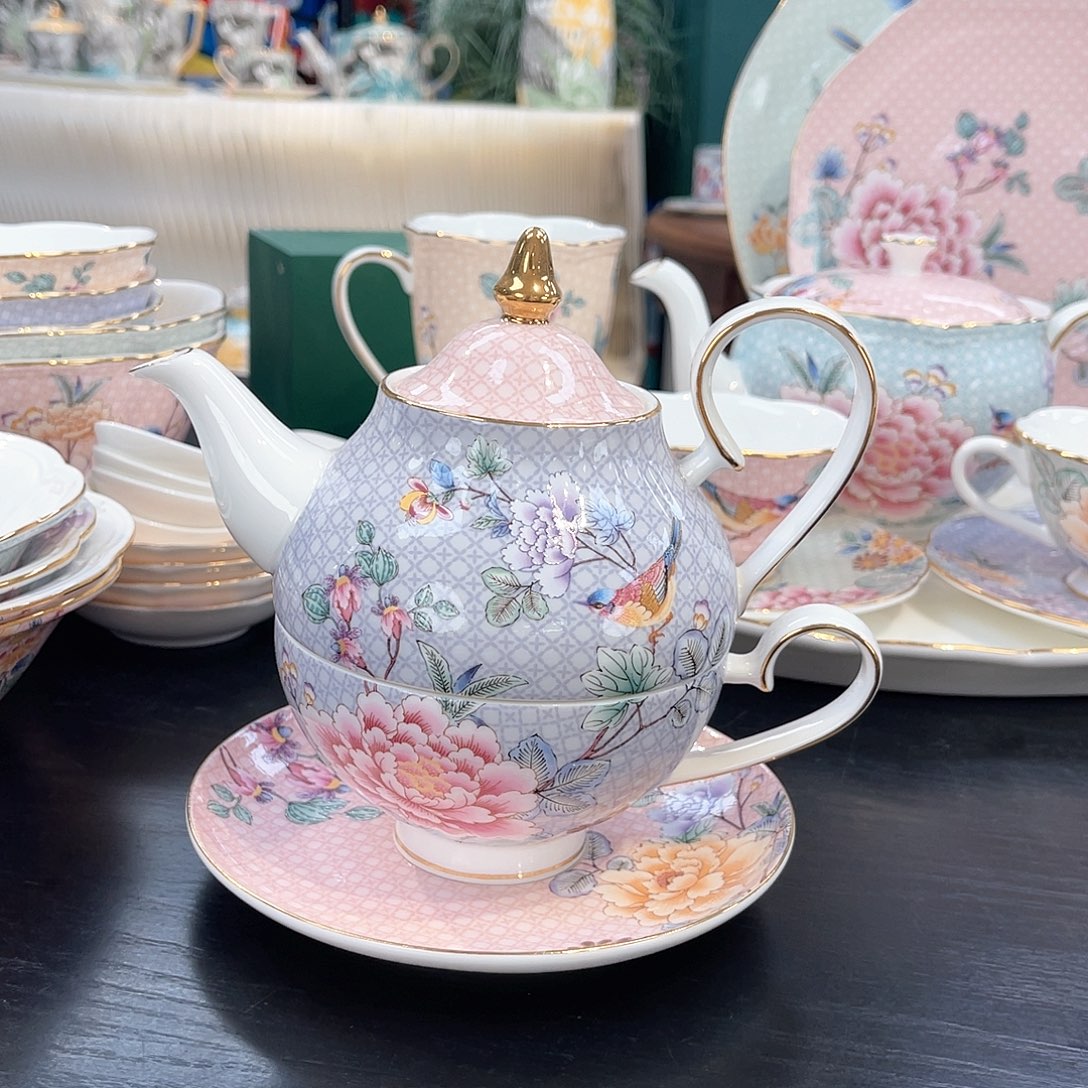 骨瓷子母壶————————