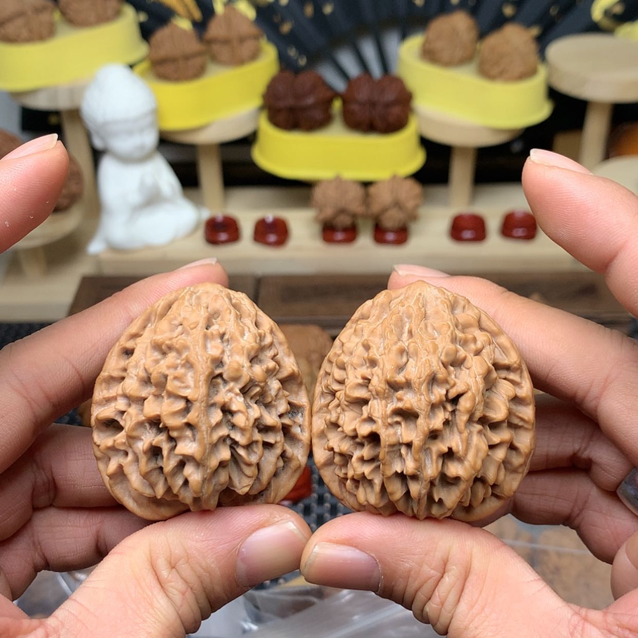 【闪购商品】文玩核桃把件全品招财鼠狮子头46文玩核桃