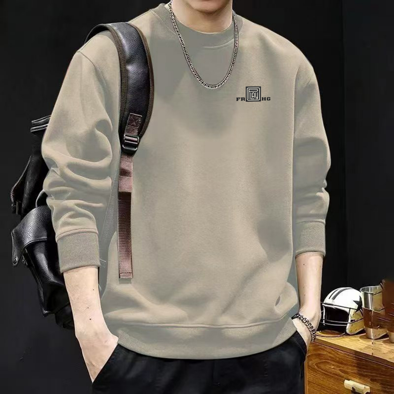 2025新款男士加绒加厚长袖卫衣肤感棉速暖防寒抗寒男士加绒卫衣