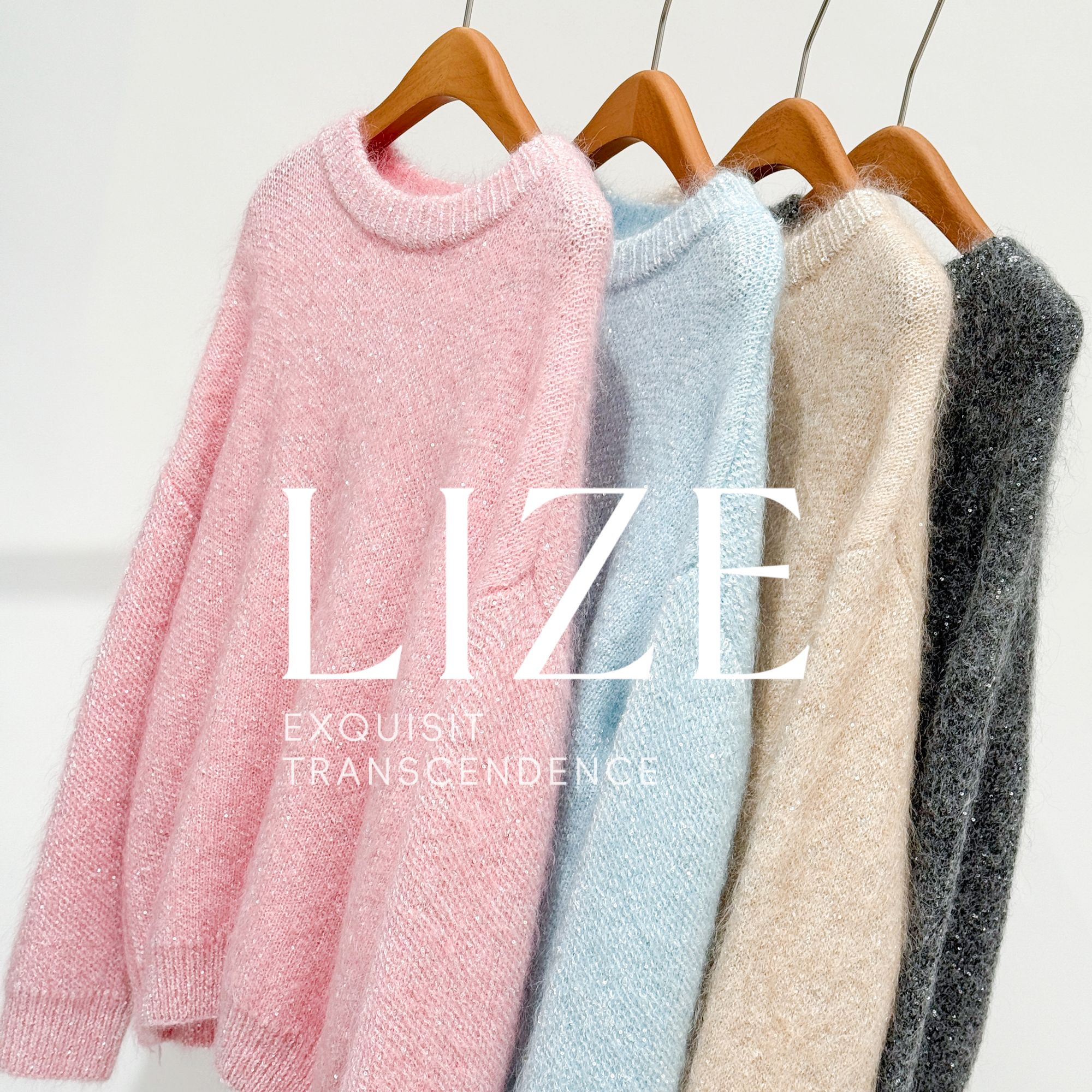 LIZE「年会毛衣系列·L0677」马海毛混纺.圆领毛衣