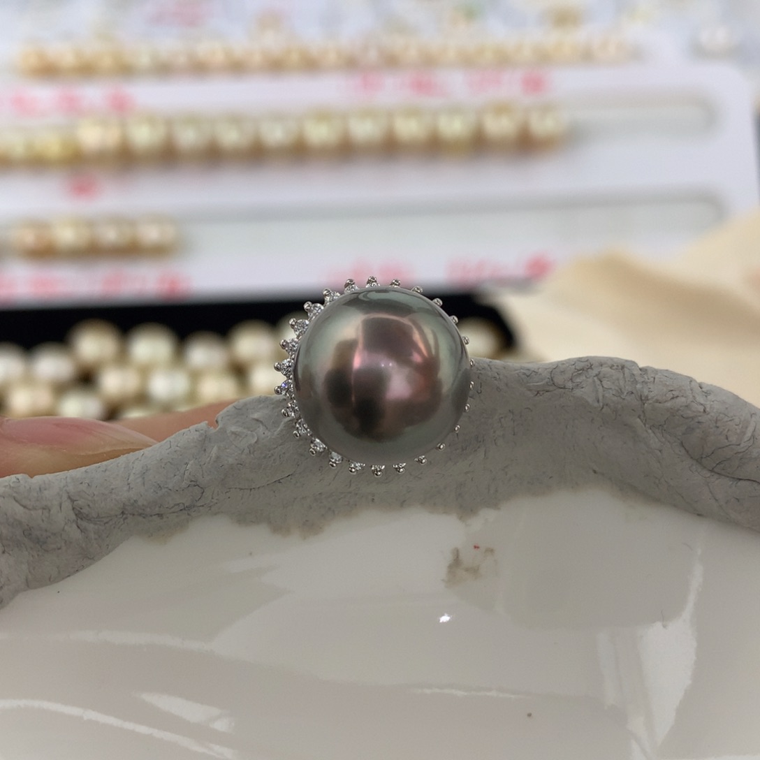 裸珠海水珍珠极光炫彩