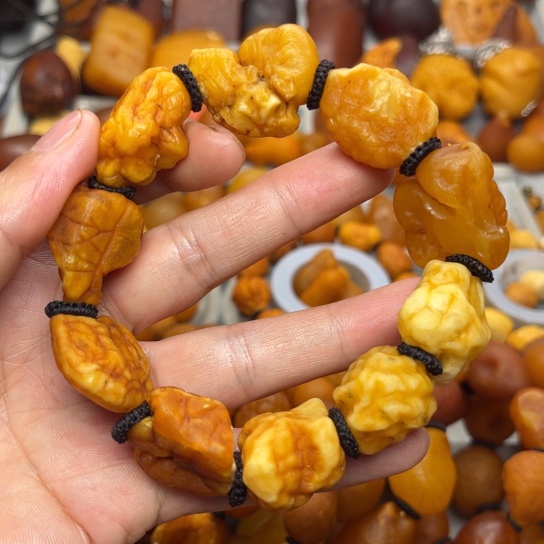 未镶嵌琥珀裸石天然蜜蜡手串