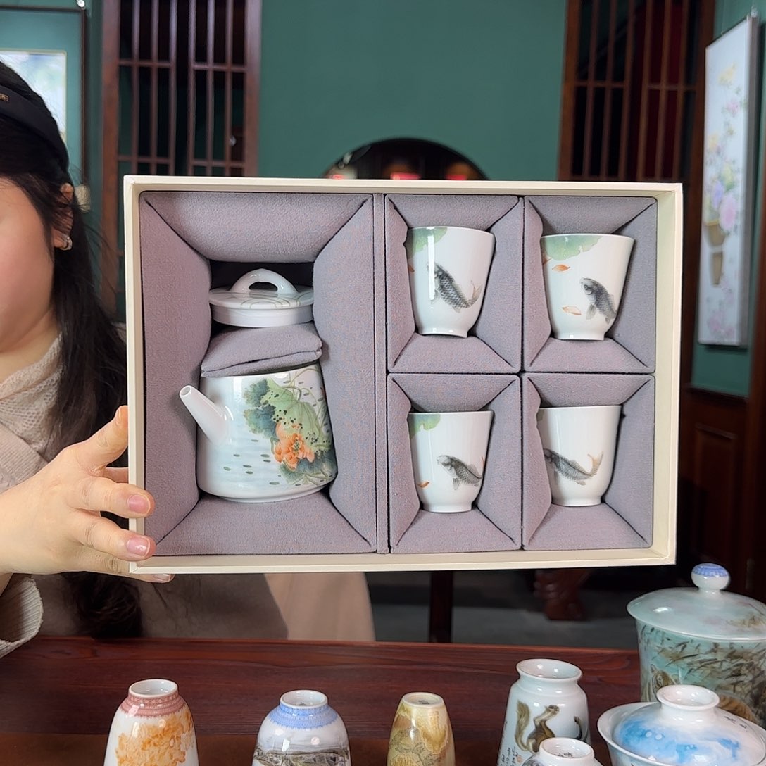 瓷片陶瓷作品 粉彩作品