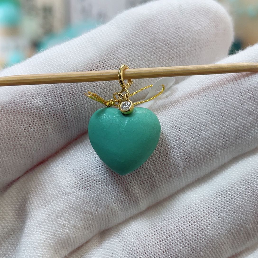 绿松石珠宝奇石18K金镶嵌