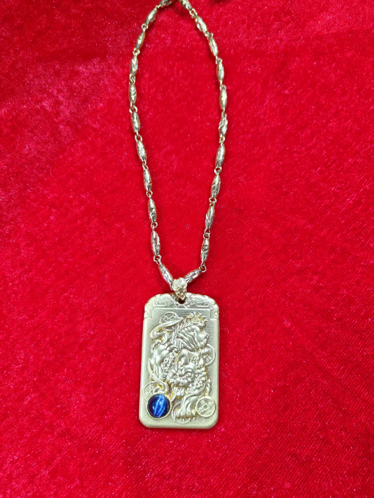 J46精美设计长方招财进宝带链适合送礼