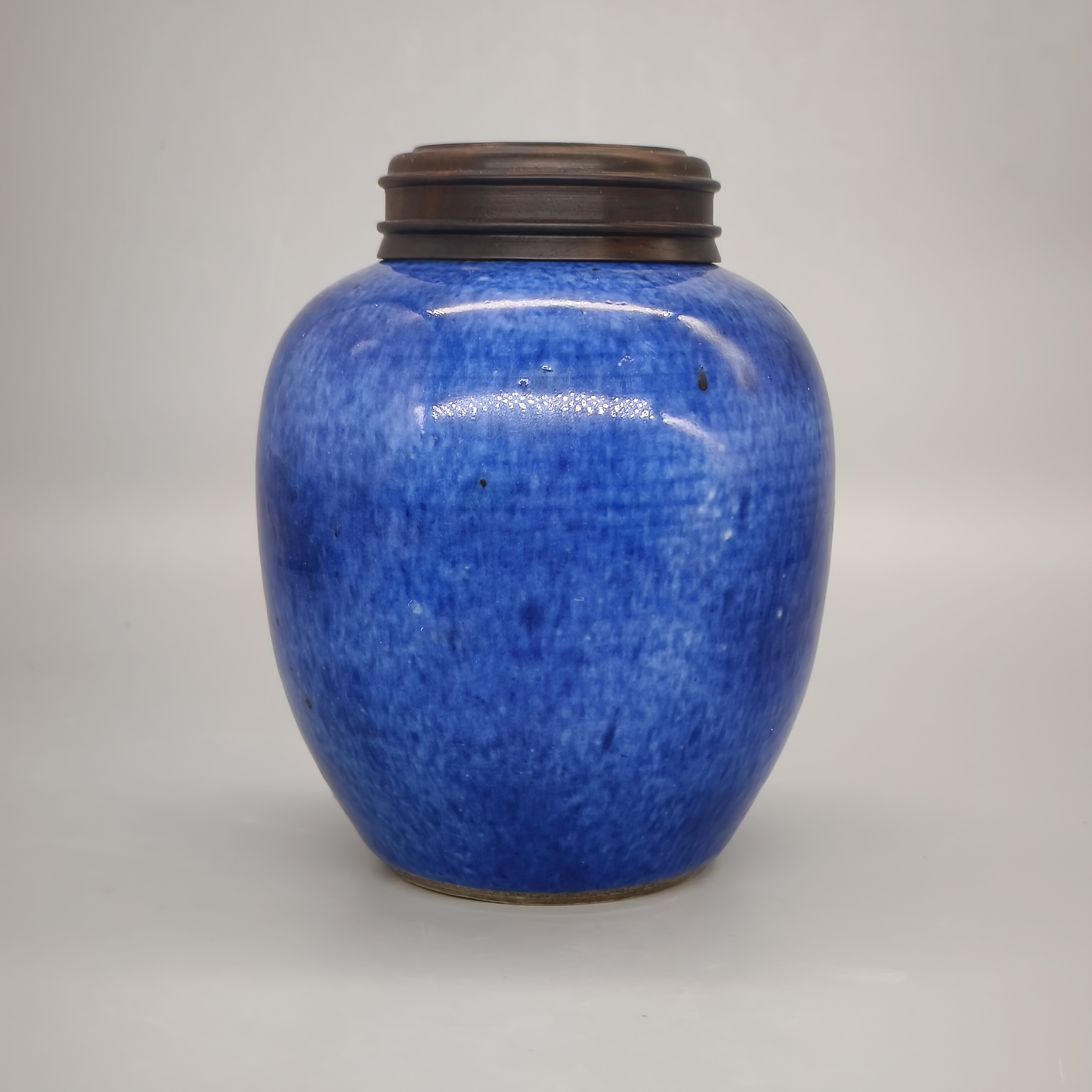 32501014*清康熙洒蓝釉罐/瓷器三/江苏省文物总店