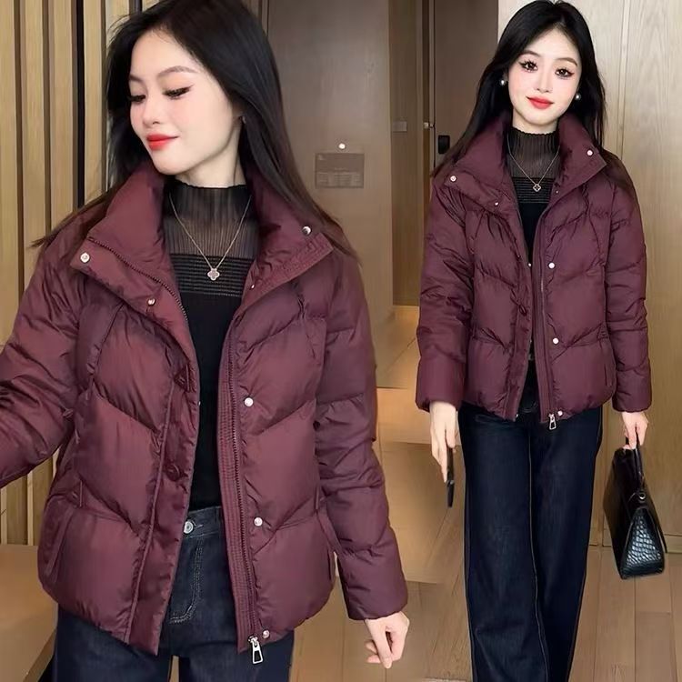 冬季新款棉袄女款短款显瘦棉袄韩版显瘦棉衣抗起球立领休闲棉服