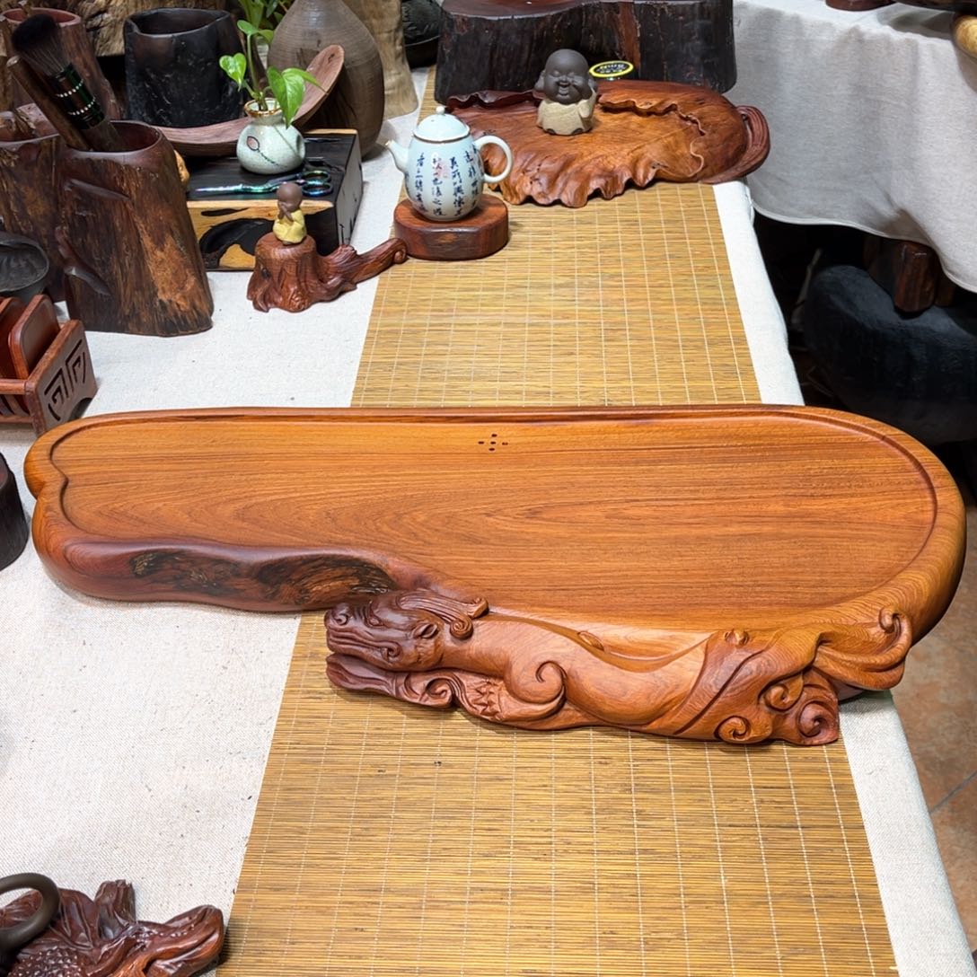 缅甸花梨湿泡茶盘