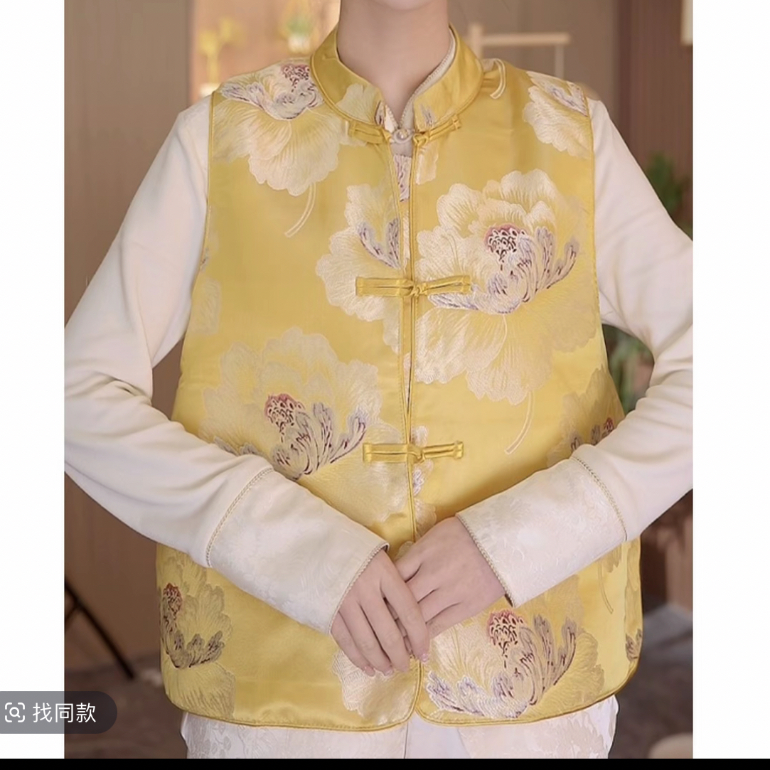 俏佳人春秋冬立领夏季复古印花刺绣民族风马夹中国风古装上衣