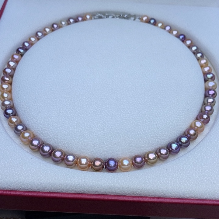 淡水珍珠颈饰未镶嵌时***漏