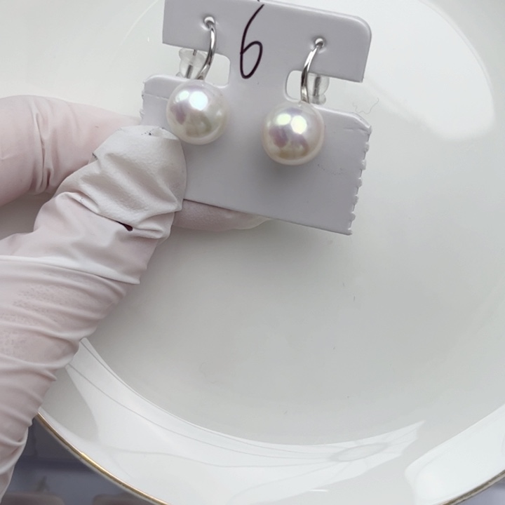 淡水珍珠耳饰银S925镶嵌