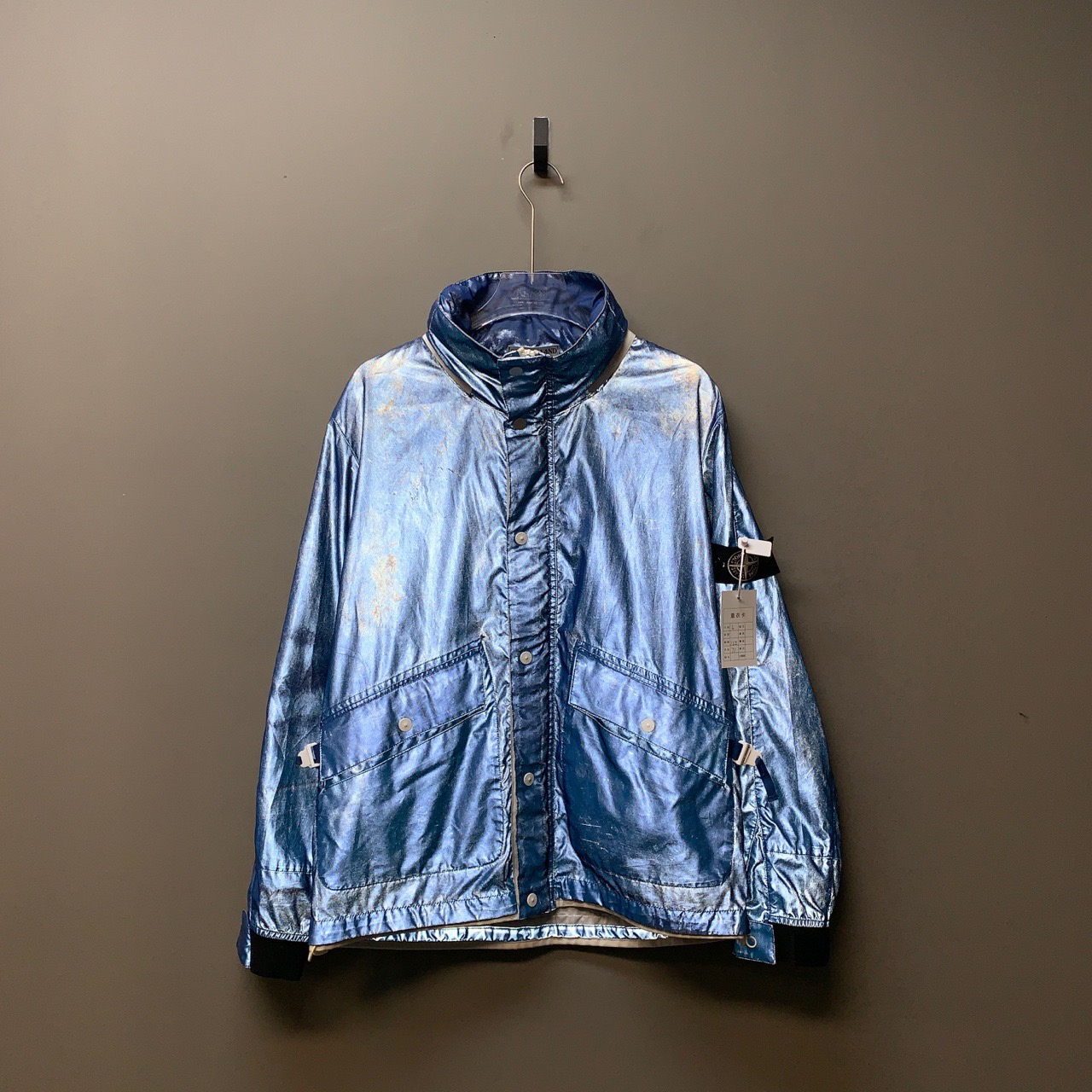 Stone island 石头岛 /05157/2011ss 高折射反光冲锋衣战损版L码 