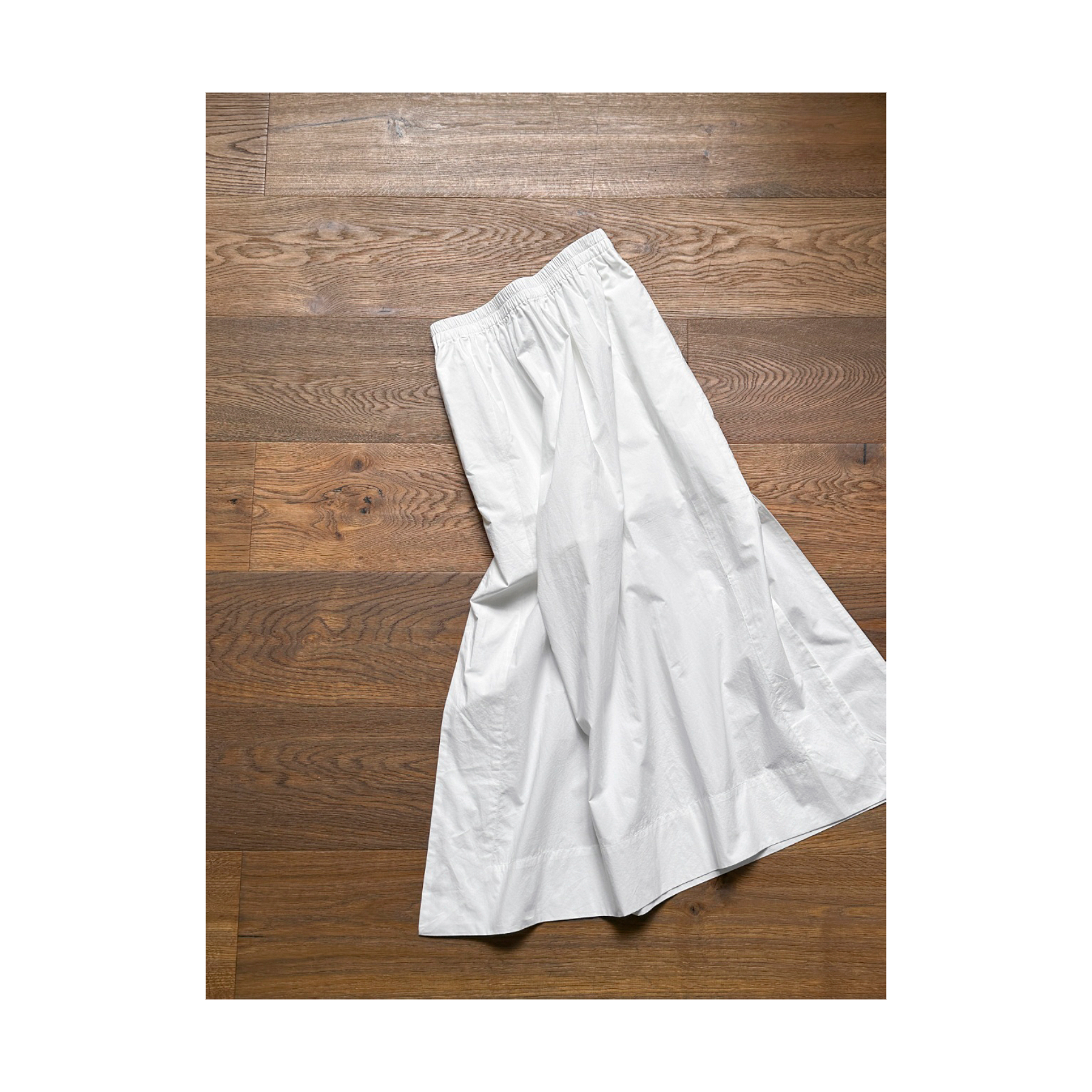 H0005 "信手拈来 懒人裙" 春夏简约气质A字松紧侧开叉压褶半身裙