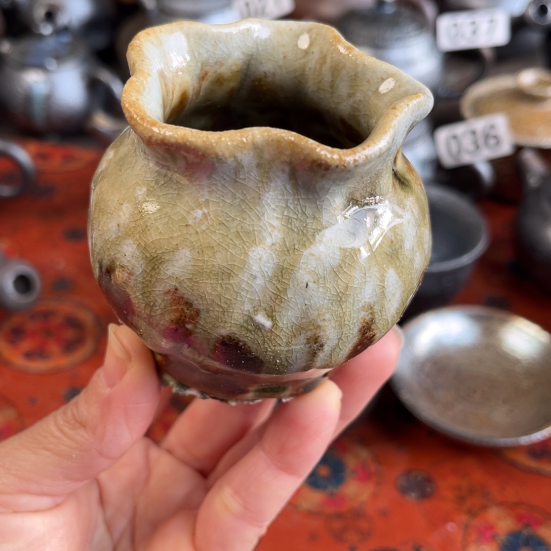 柴烧茶器主人杯杯柴烧