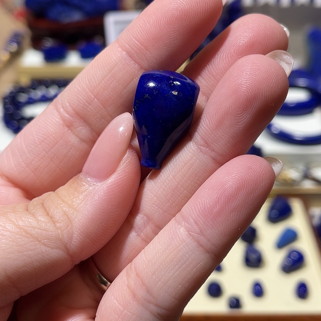 青金石未镶嵌14mm一体三通