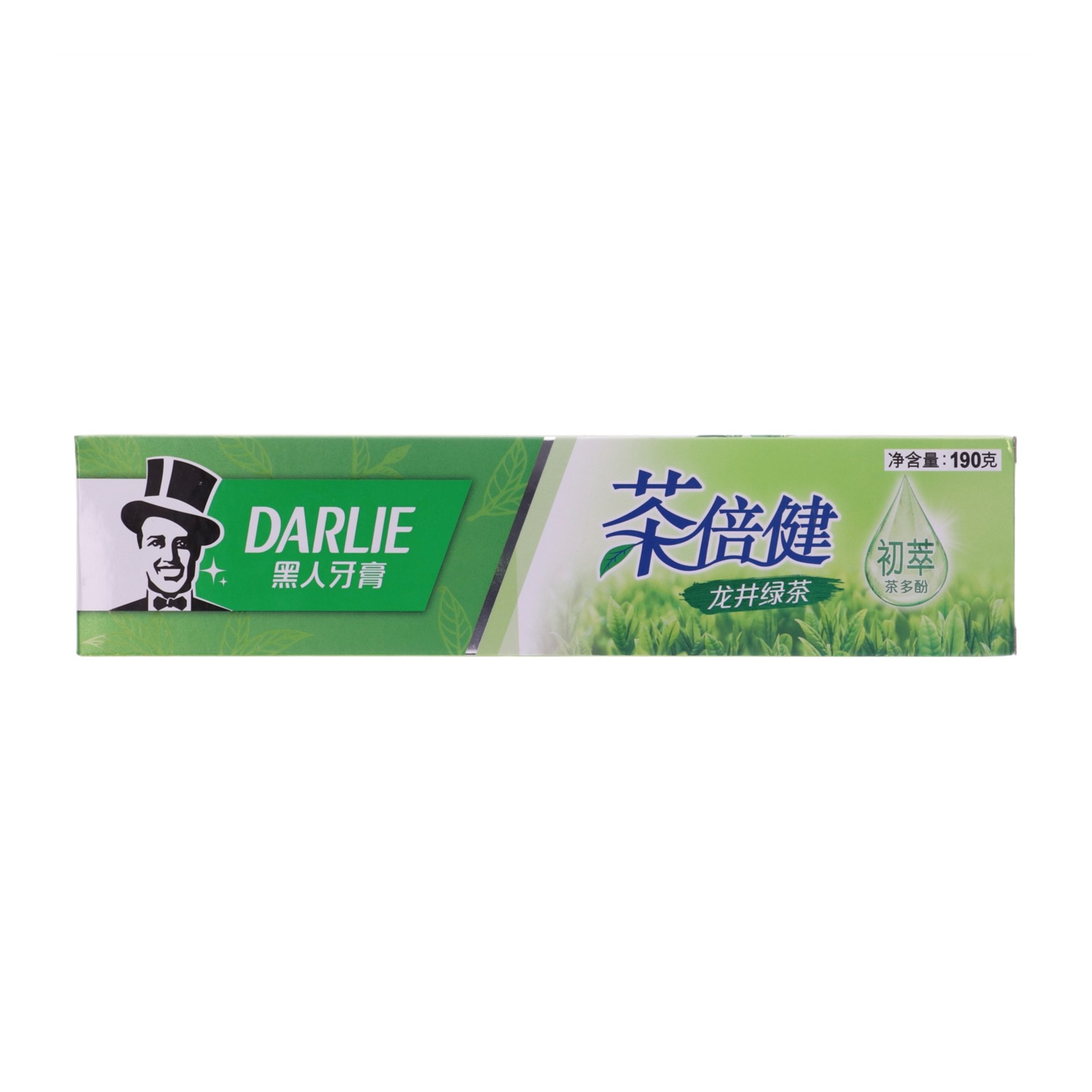 黑人茶倍健龙井绿茶牙膏绿色 190g