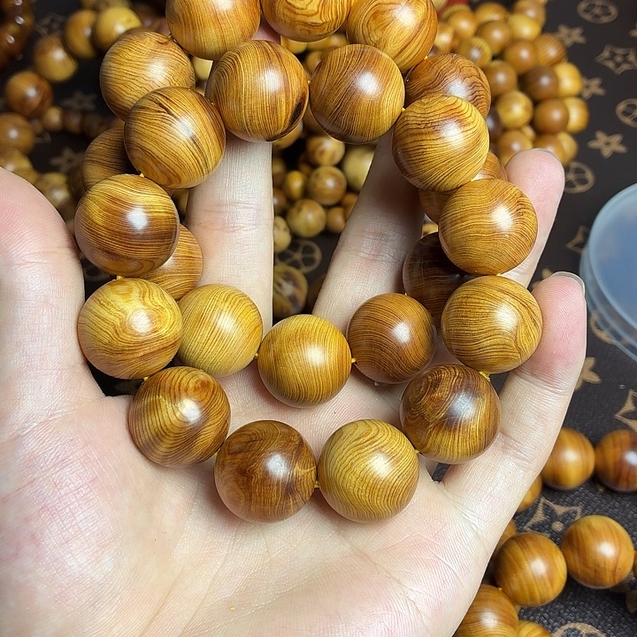 柏木（崖柏）手串/手链黑金瑕疵20mm-1