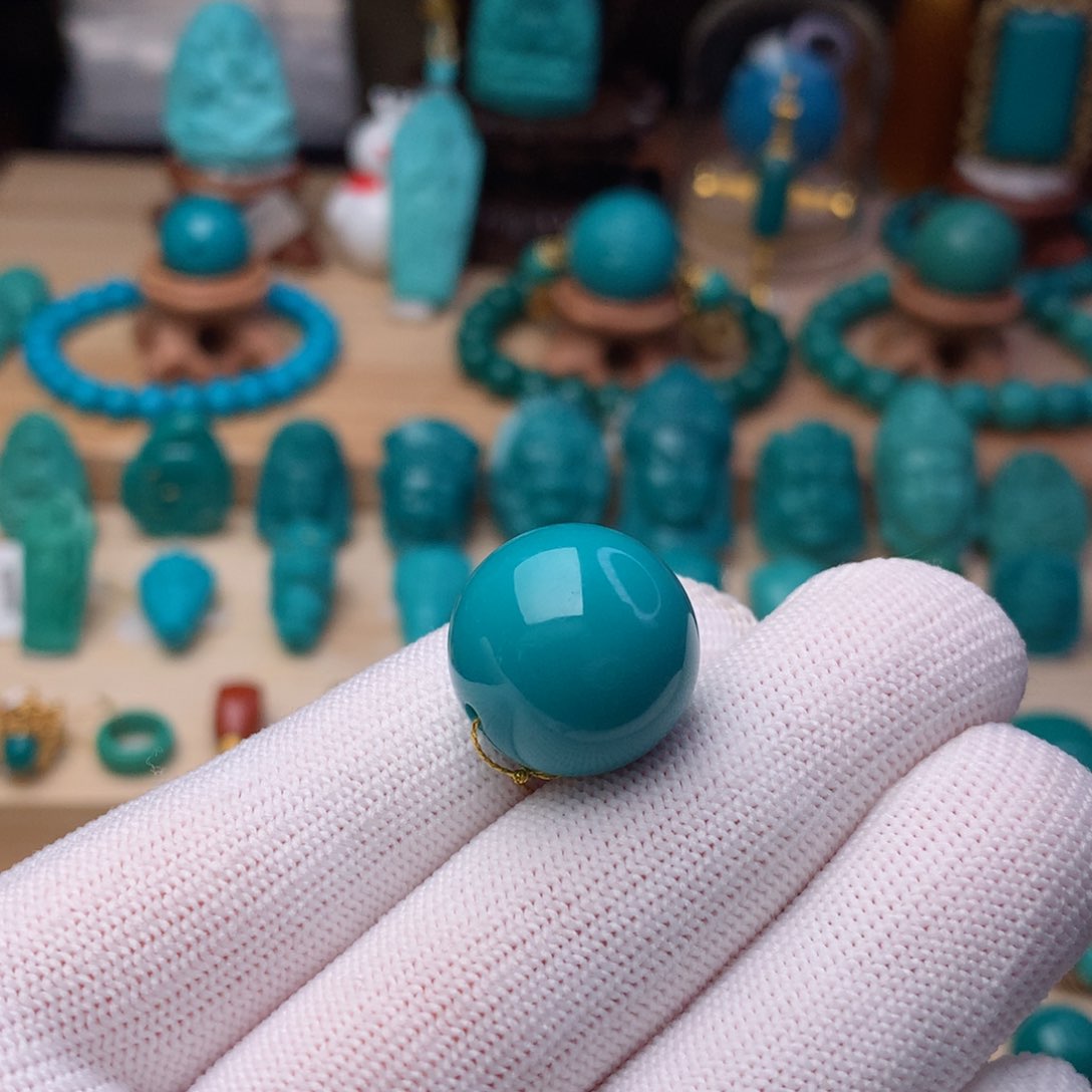 绿松石珠宝奇石未镶嵌17.5m m