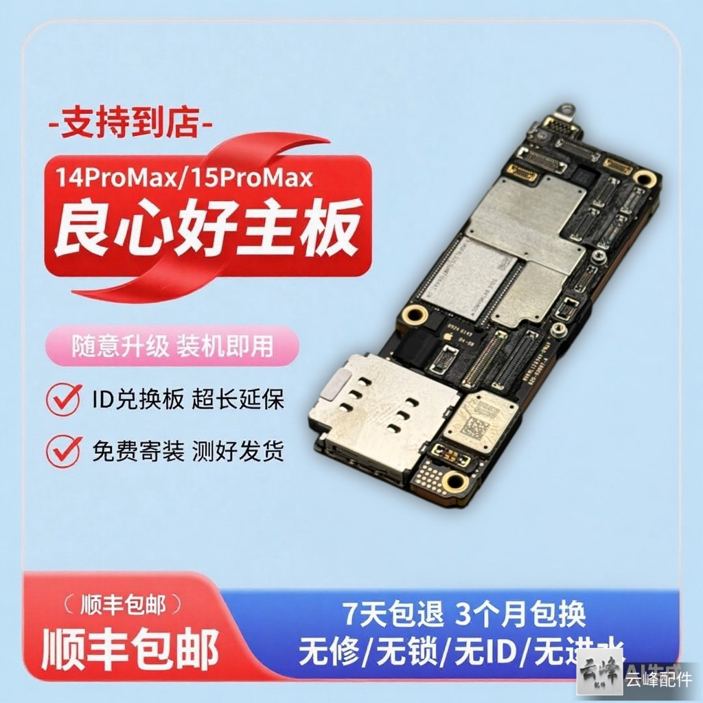 适用于苹果15/15puls/15pro/15promax原装拆机主板无锁无ID兑换