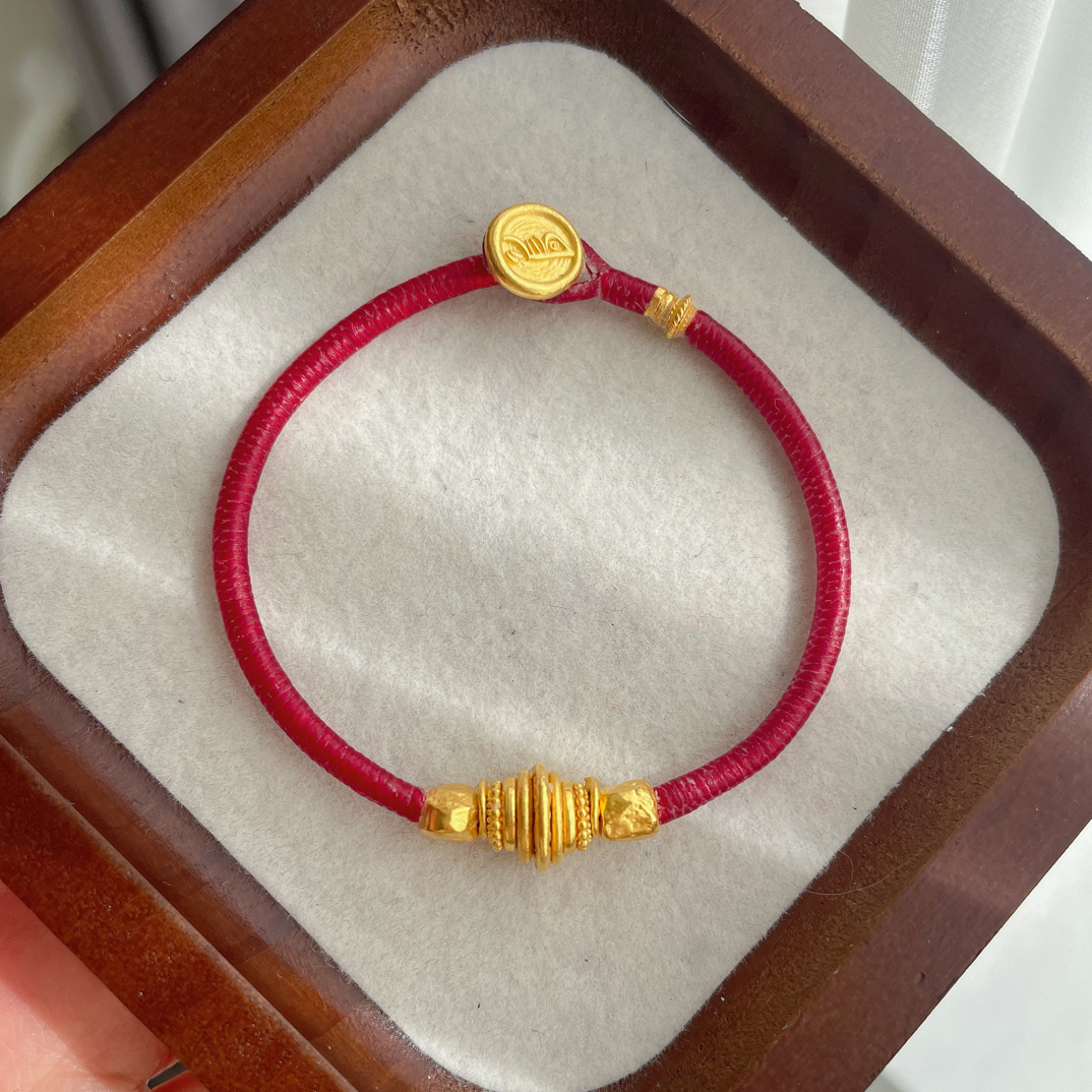 足金饰品编绳手串 7.42克