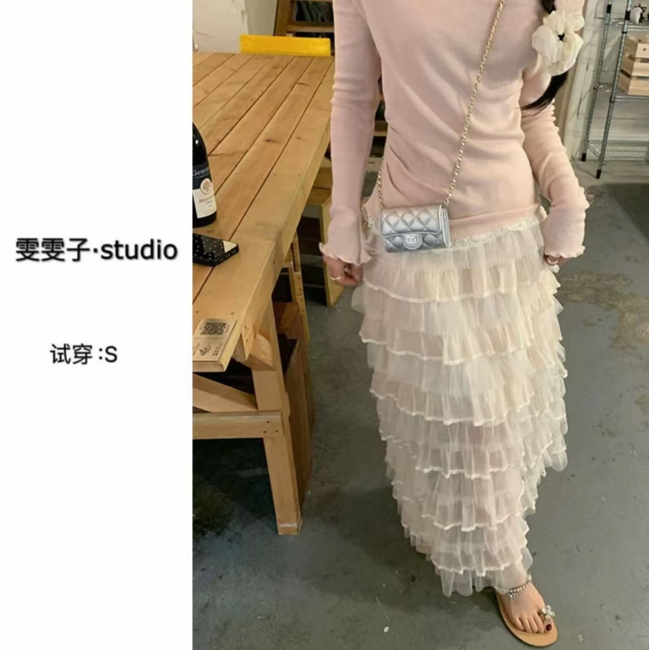 2025芭蕾网纱蓬蓬蛋糕裙女法式浪漫层次感新款高腰显瘦半身裙