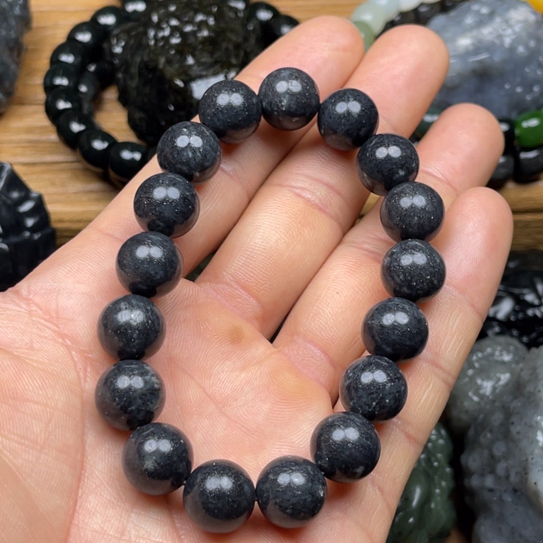 和田玉和田玉手串12mm珠未镶嵌