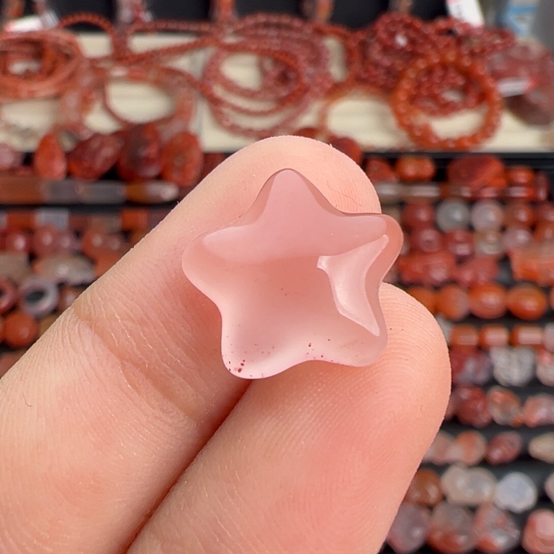 南红玛瑙未镶嵌颈饰星星