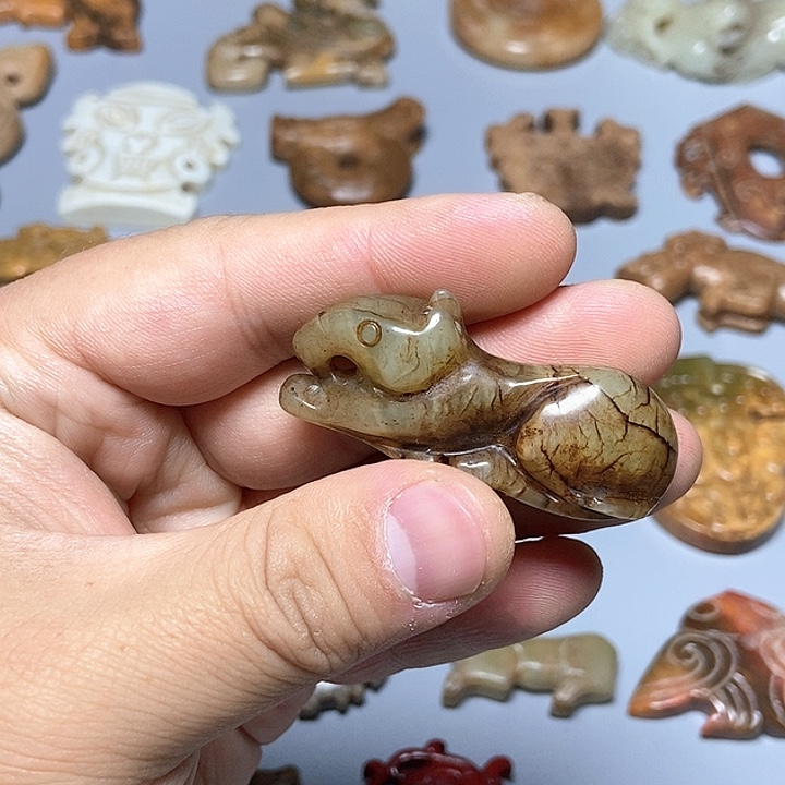 和田玉未镶嵌颈饰148