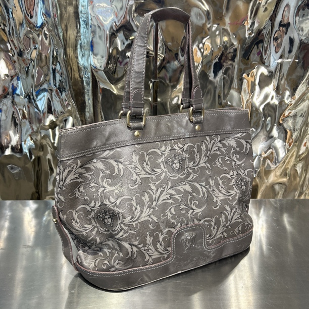 95新 VERSACE/范思哲 图腾 灰色 托特