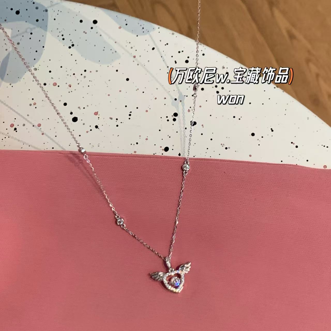 坠链均925银合成锆石 CHANGE x 恋爱丘比特项链 百搭小众主X327