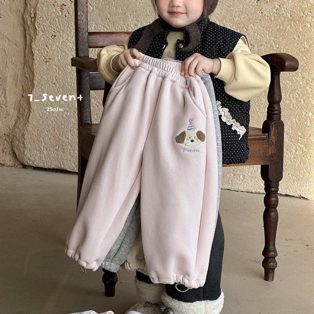 7seven 25冬 1318女童卡通加绒休闲裤 （汉服）