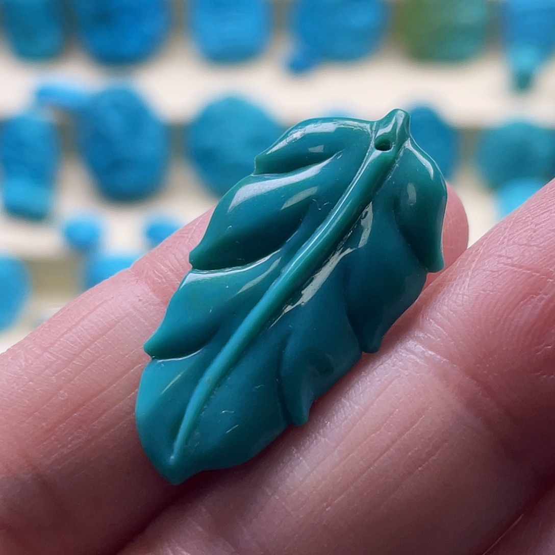 绿松石未镶嵌颈饰卡15-30