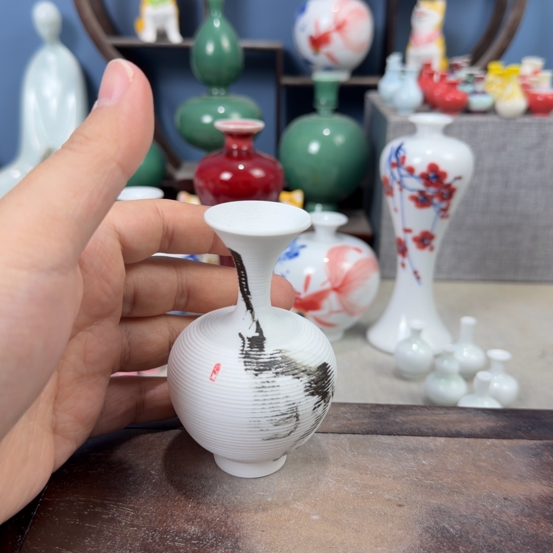 陶瓷手工小花器摆件