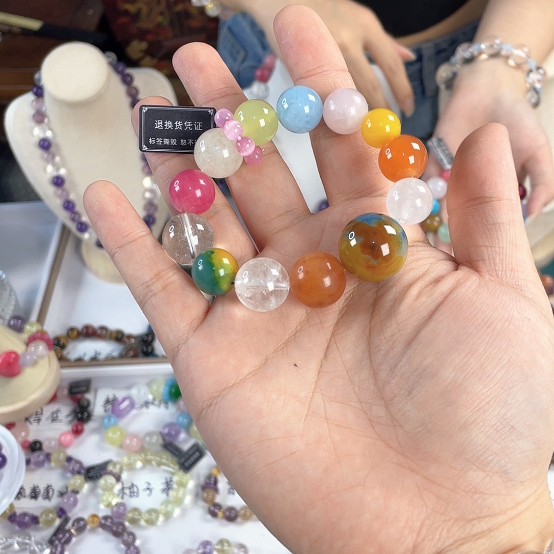 银S925镀金镶嵌手链水晶