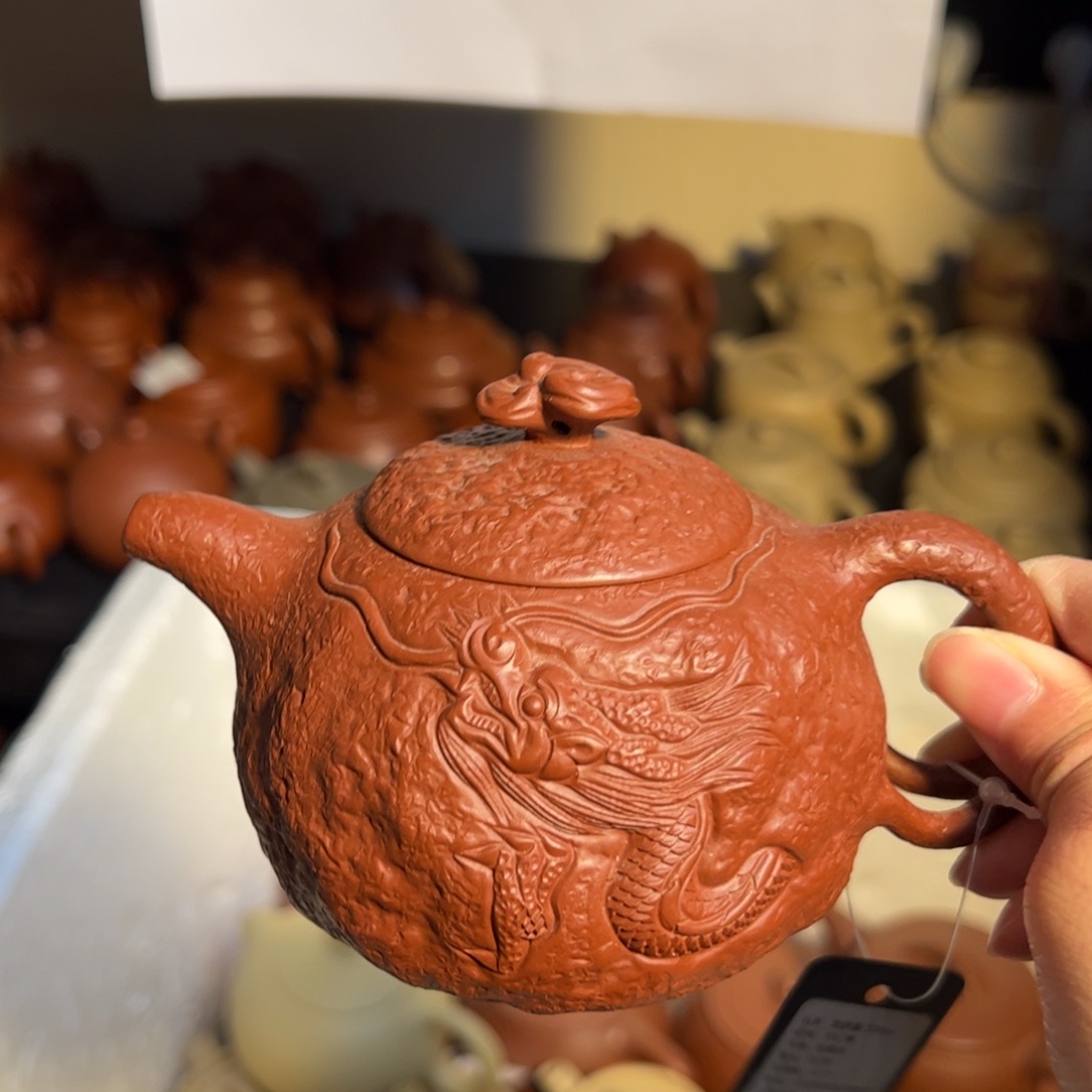紫砂茶壶宜兴紫砂壶朱泥大红袍全手