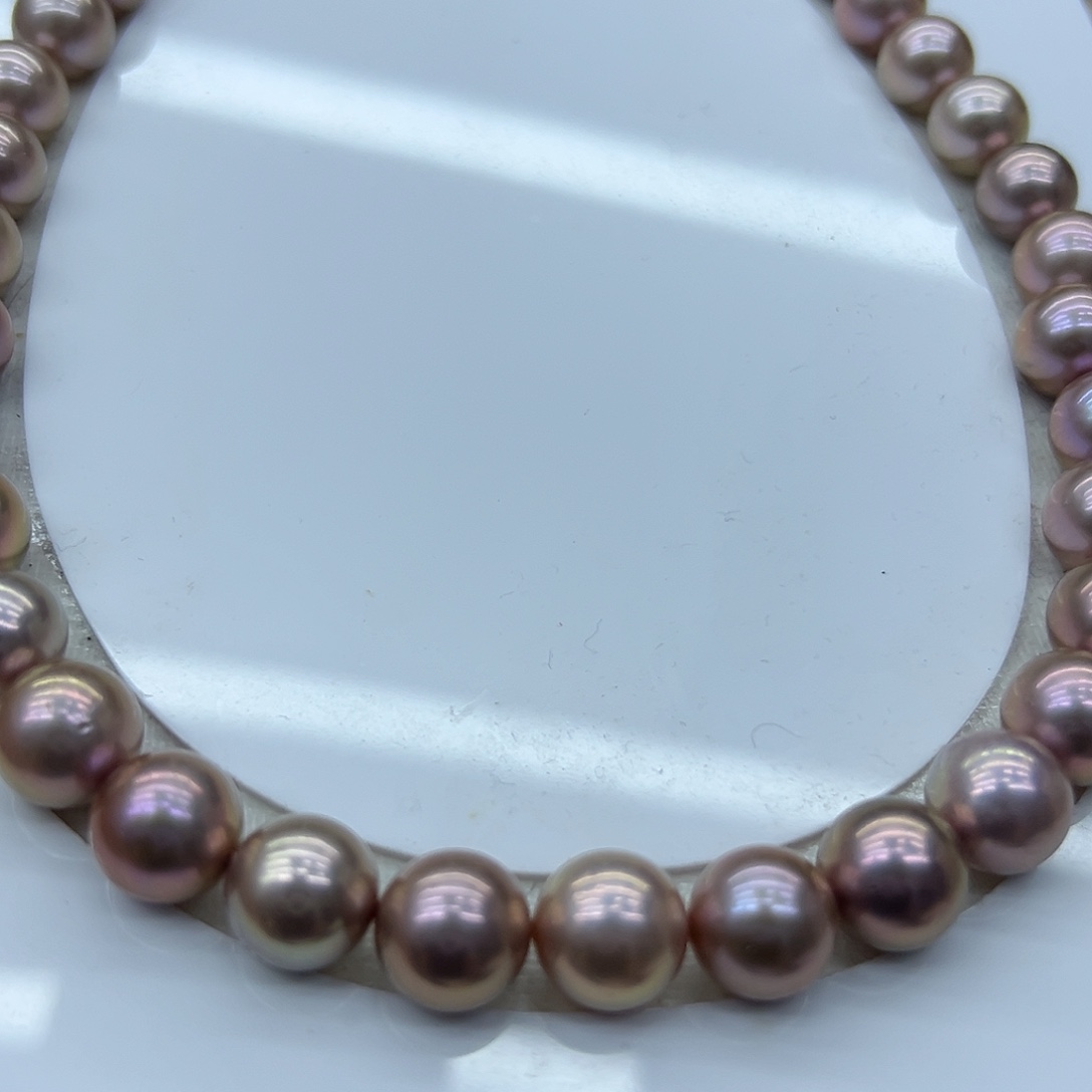 淡水珍珠银S925镶嵌颈饰微**卷