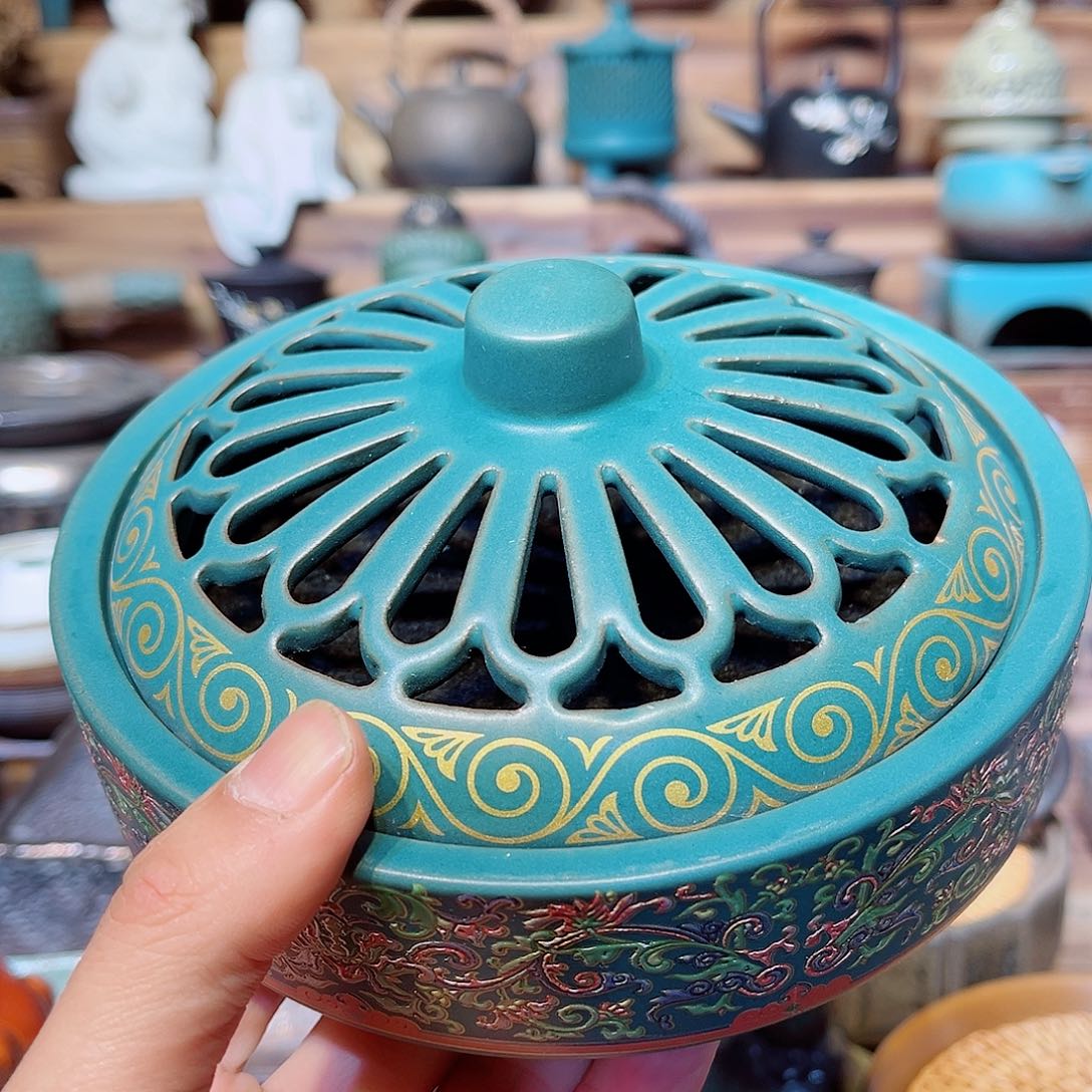 陶瓷香炉茶具摆件